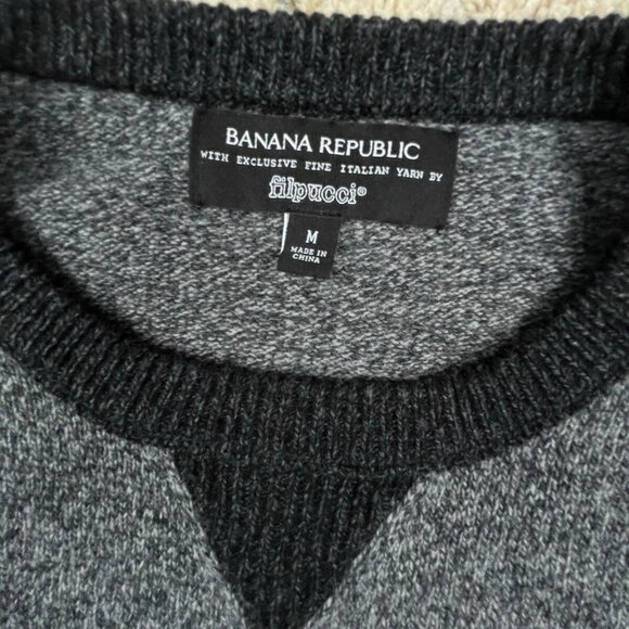 Banana Republic Filpucci Sweater Women Medium Wool Blend Yarn Pullover Gray - Picture 4 of 7